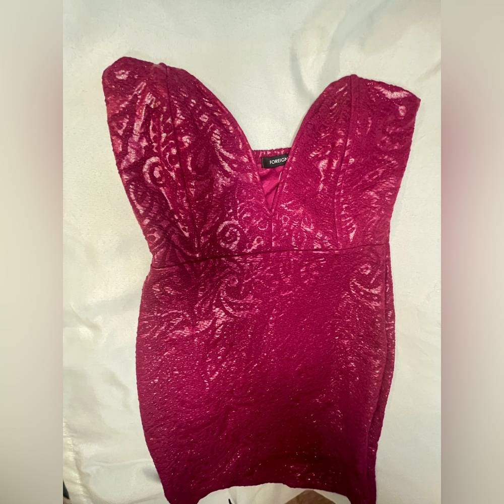 NWT Foreign Exchange strapless minidress sparkly lace Bustier Top